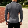 thumbnail image 2 of SUYIDA Men's Ice Silk Mesh Zip Top, Long Sleeve Breathable Athletic Tee, Quick Dry Comfortable Fit Shirt, 2 of 6