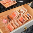 thumbnail image 5 of JessLab Acrylic Makeup Organizer with 6 Compartments & Drawer, Transparent Cosmetic Storage, 5 of 7
