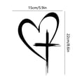 thumbnail image 3 of Love Heart Crucifix Waterproof Sticker Decal | PVC | 8.66x5.91in | Car, Laptop, Window | Durable Colorfast | Easy Peel, No Residue | Multicolor | Scratch Protection, 3 of 6