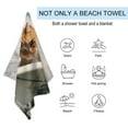 thumbnail image 3 of Surfing Cat Beach Towel – with A Unique Design, Extra Large,XL (32”x 63”) for Kids & Adults, 3 of 7