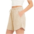 thumbnail image 3 of MLCDZ Women's Pajama Bottoms Sleeping Patterned Shorts Soft Lounge Casual Elastic Waist Drawstring Yoga Gym Running Short Pants with Pockets, 3 of 7