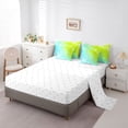 thumbnail image 3 of jejeloiu Blue Green Glitter Print 7-Piece Bedding Comforter Set Kids,Modern Minimalist Art King Bedding Sets For Girls,Reversible, 3 of 7