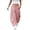 Z30-Pink, variant on Women's Barrel Leg Sweatpant Drawstring Elastic Waisted Wide Leg Pants Casual Cotton Palazzo Trousers with Pockets Pink