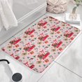 thumbnail image 3 of Pink Christmas Red Truck and Snowman Flannel Non Slip Door Rugs,Washable Door Mats Indoor,Decorative Door Mats,Dirt-Resistant and Absorbent Doormat for Entrance,Bedroom,Kitchen,Bathroom,23.5"x16", 3 of 5