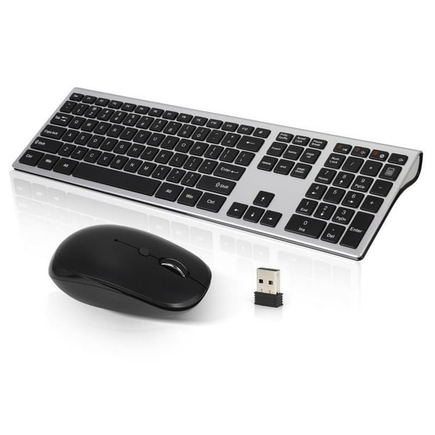 SpreeWireless Keyboard And Mouse ComboFull Size Quiet Scissor Switch Keyboard and Mice Set