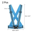 thumbnail image 2 of Uxcell Reflective Vest Adjustable High Visibility Safety Vest 1.5" Strip for Cycling Running Walking Light Blue 2 Pack, 2 of 5