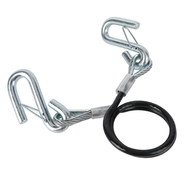 Trailer Safety Cable Hook,Trailer Safety Towing Cable S Hook 3500lbs Load Bearing 27.6in Spring Towing Rope RV