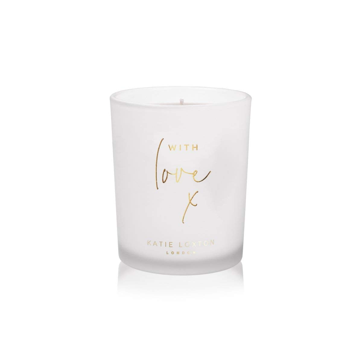 Pomegranate and Sweet Apple Katie Loxton Happy Birthday Gold Tone 5.6 Ounce Soy Wax Jar Candle
