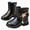 A50-Black, variant on Toddler Girls Boots Children Short Boots Cute Bowknot Side Zipper Shoes