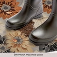 thumbnail image 2 of Burnt Orange Grey Black Flower Door Mat Indoor Outdoor,Spring Floral Botanical Non Slip Welcome Mat with Rubber Backing,Absorbent Fabric Front Door Mats Entryway Rug for Home Patio Entrance 20"x31.5", 2 of 9