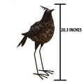 thumbnail image 6 of Oakland Living 650256-BIRD-HB 20.3 in. Steel Indoor & Outdoor Animal Garden Bird Metal Sculpture Statue with Solar Light & Ground Stake, Hammer Tone Bronze, 6 of 6