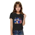 thumbnail image 5 of Jinhomg Summer Shirts for Girls 2025, Fashion America Flag Patriotic Tees Casual Short Sleeve 4th of July Tops Toddler Kids Holiday Party Clothes Black 5 Years, 5 of 9