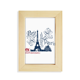 thumbnail image 1 of Marco de foto Unbranded Torre Eiffel Francia Paris dibujo de linea madera 5x7 pies, 1 of 4