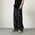 thumbnail image 2 of Men Fashion Loose Plus Size Jeans Street Wide Leg Trousers Pants Black Sizes S-3XL, 2 of 9