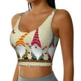 thumbnail image 2 of Balery Christmas Card With Gnomes Sujetadores deportivos con espalda cruzada para mujer, acolchados, sin costuras, de alto impacto, ideales para yoga, gimnasio, entrenamiento y fitness.-XX-Large, 2 of 8