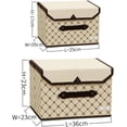 thumbnail image 2 of Boîte de Rangement avec Couvercle, Paniers et Boîtes de Rangement Pliables, Lot de 4 (à Carreaux), 2 of 5