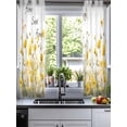 thumbnail image 2 of Spring Yellow Floral Sheer Curtains 45 Inch Length 2 Panels Set for Living Room/Bedroom, Farmhouse Country Flower Butterflies Kitchen Curtains Grommet Semi-Sheer Curtains Window Treatments 42"x45"x2, 2 of 7
