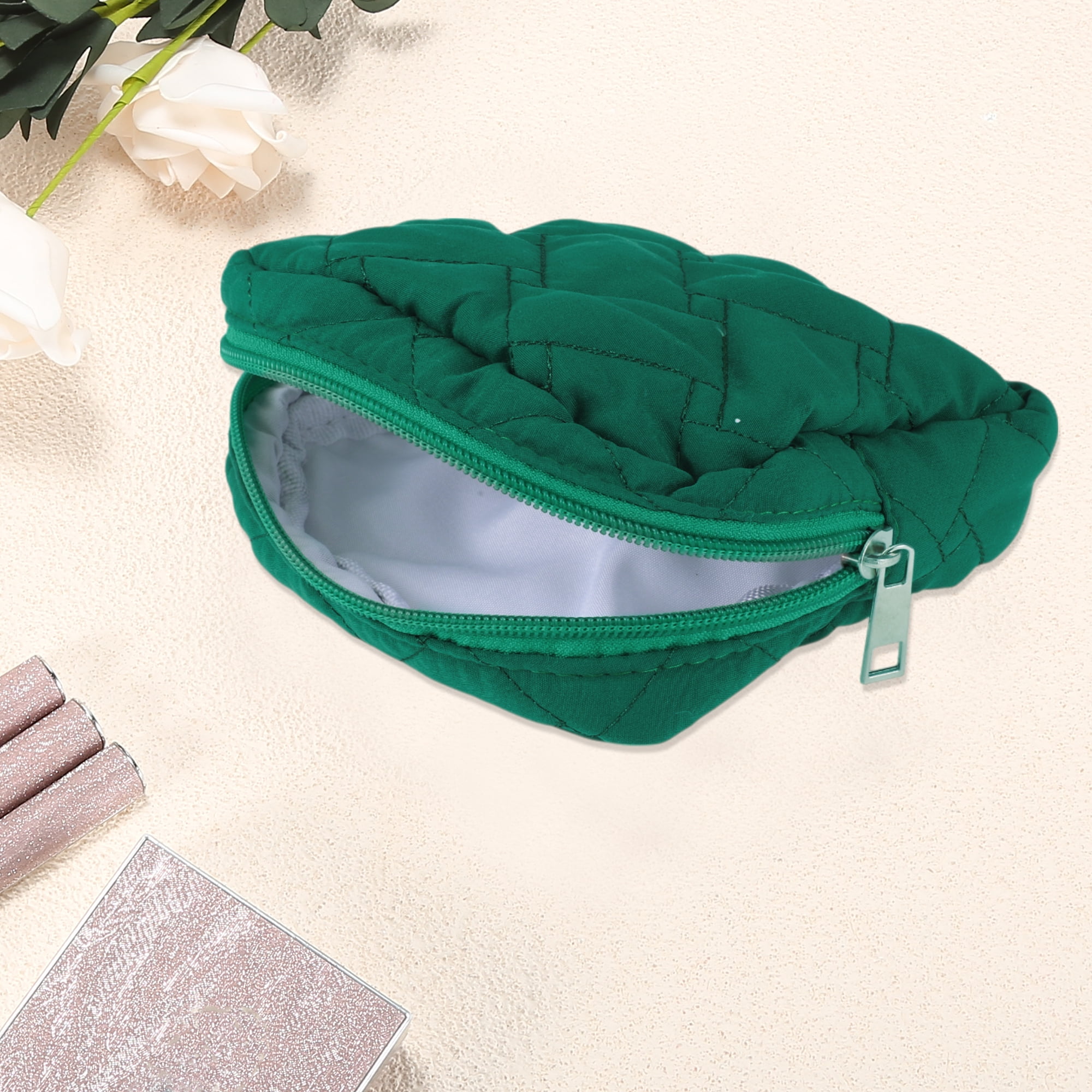 Unique Bargains 1 Pc Lady Portable Square Lipstick Bag for Outdoor Activities Green