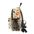 thumbnail image 4 of FORMRS School Backpack with Front Zippered Pocket 12" Student Travel Daypack, Beige Retro Leaves, 4 of 6