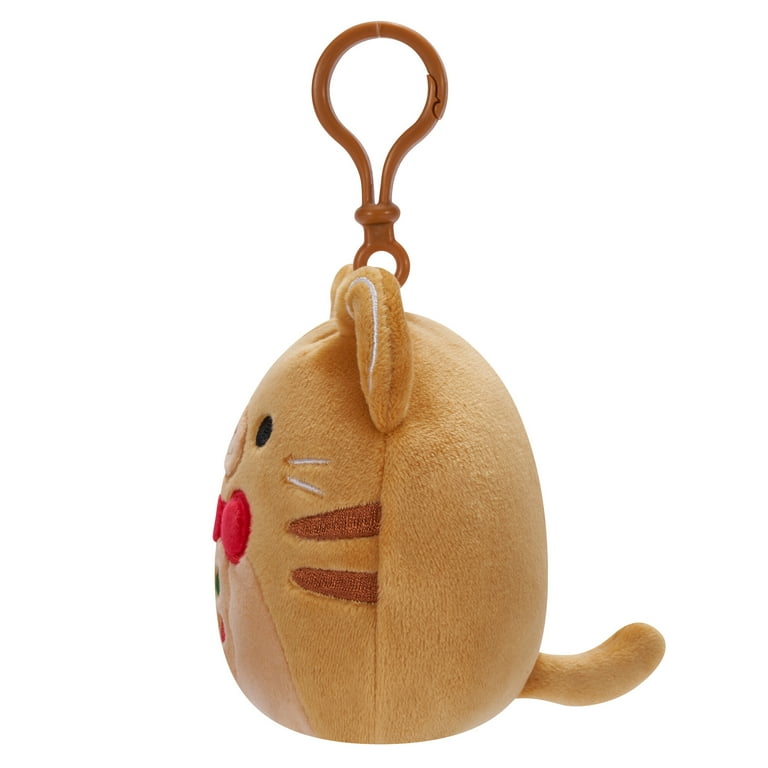 Squishmallows Official Plush 3.5 inch Gingerbread Cat Clip On
