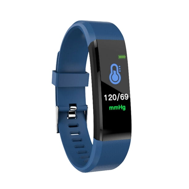 Pulsera inteligente Bluetooth Reloj impermeable Deporte Oxígeno en sangre Frecuencia cardíaca Pulsera electrónica, Azul Jumpingount EL002013-01B