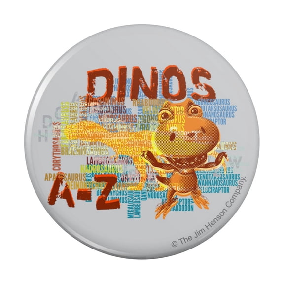 Dinosaurs from A to Z Word Art Dinosaur Train Kitchen Refrigerator Locker Button Magnet