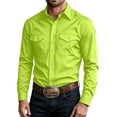 thumbnail image 1 of ZUBKTE Men's Work Shirts Solid-Color Long-Sleeve Button-Down western Shirts with Pockets S-3XL, 1 of 7
