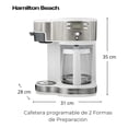 thumbnail image 2 of Cafetera Programable Hamilton Beach de 2 Vías para 12 Tazas y Taza Individual, con Apagado Automático 950W Reacondicionado, 2 of 7