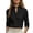 Black, variant on Sheghy Womens Casual Tops 3/4 Sleeve Oversized Collar Solid Office Work Blouse Black S