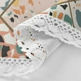 thumbnail image 4 of Coolnut 60" Terrazzo Geometric Round Tablecloth, Waterproof Spillproof Polyester Fabric Table Cover with Zipper Umbrella Hole for Outdoor Patio Garden Dining Party, 4 of 7