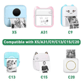 thumbnail image 3 of 20PCS Mini Printer Paper, Thermal Sticker Paper,Self-Adhesive,Mini Thermal Printer Paper,Notes,Black on White,5.7x2.5cm, 3 of 7