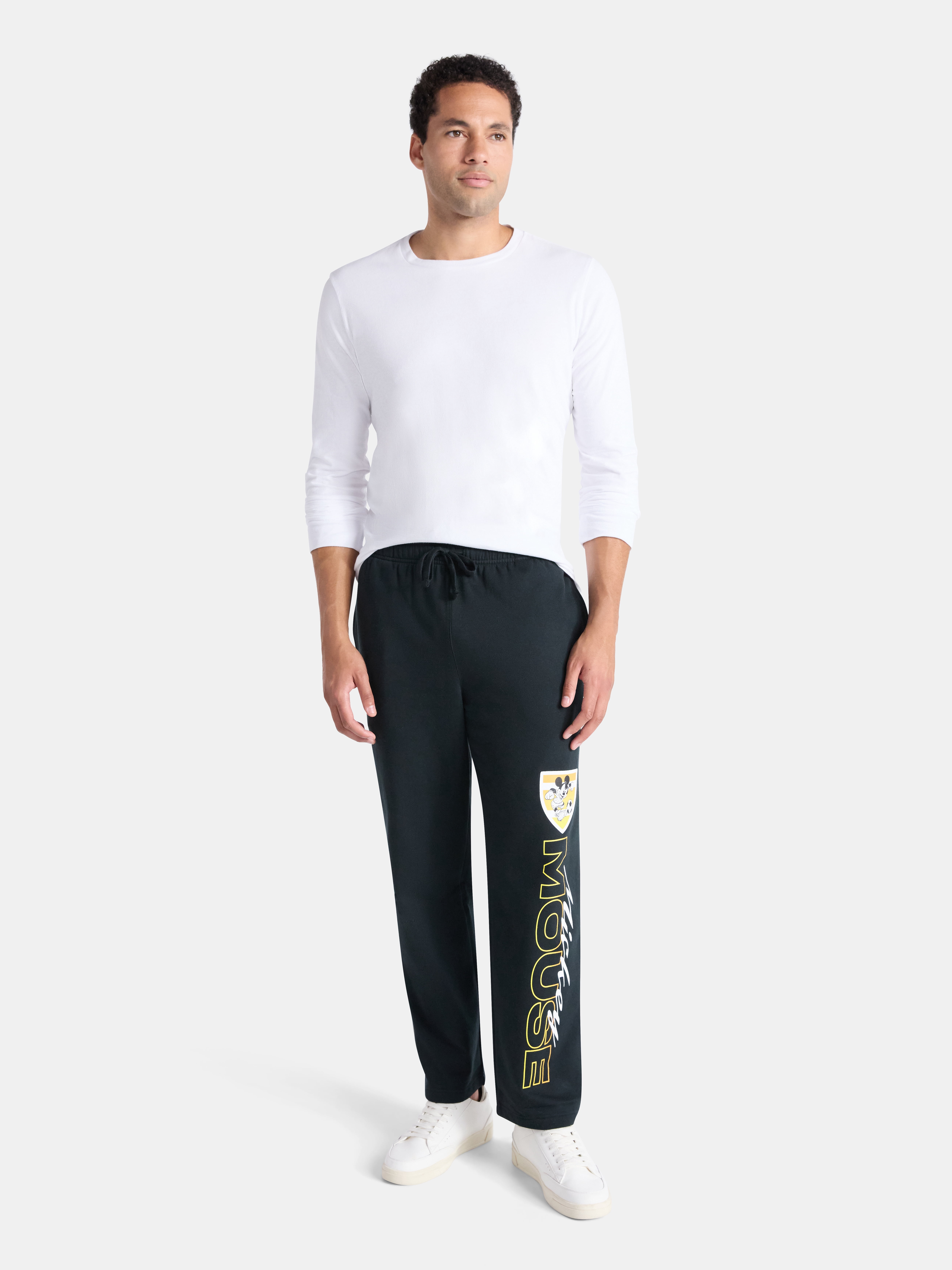 Mickey Mouse Men's and Big Men's Athletic Relaxed Fit Fleece Sweatpants, Sizes XS-3XL