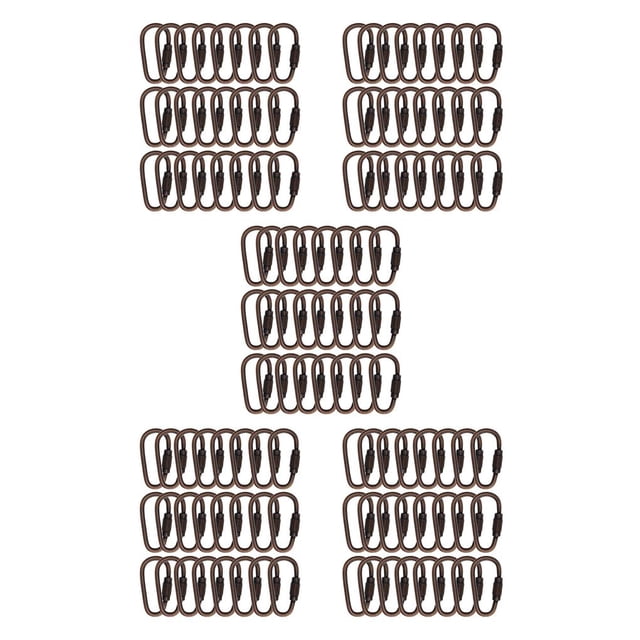Monstrate Paquete de 24 ganchos para llavero con mosquetón con anillo en D, mosquetones, clips de cobre Type2 NO2