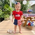 thumbnail image 2 of CAUYDY 4th Fourth Of July Toddler Baby Girl Outfits Newborn Infant USA Clothes Set 6-18 Month 2t 3t 4t (Sizes 6-12 Months,Red), 2 of 9