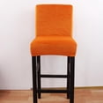 thumbnail image 2 of 2xStretch Funda corta para silla con respaldo bajo para mostrador, naranja, 2 of 9