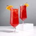 thumbnail image 4 of Viski Raye Hurricane Glasses for Tropical Drinks, Summer, 14oz Set of 2, 4 of 6