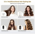 thumbnail image 2 of 5-in-1 Foldable Hot Air Styler Kit, Professional Hair Dryer Brush System with Auto-Wrap Curlers & Volumizing Brush for All Hair Types, 2 of 7