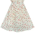 thumbnail image 5 of Girls Dress Flower Vintage Short Sleeve Self-tie Neck Chiffon Casual 7 Years, 5 of 6