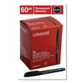 thumbnail image 3 of (2 pack) Universal UNV07074 Fine Bullet Tip Pen-Style Permanent Marker - Black (60/Pack), 3 of 10