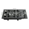 thumbnail image 5 of 2 Burner Modern Gas Cooktop Gas Stove Top with 2 Burner Black 20.47*12.6 in, 5 of 18