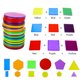 thumbnail image 5 of Rompecabezas geométrico translúcido Montessori, juguetes para niños, bloques de arcoíris, juego de pensamiento DIY, educación sensorial, juguetes de mesa ligeros de aprendizaje, 5 of 6