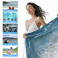 thumbnail image 5 of Abstract Blue Beach Beach Towels Blanket Soft&Absorbent Quick Dry Microfiber Watercolor Modern Art Pool Towels for Swimming ,Yoga, Sports, Gym, Camping,Large 35X70in,, 5 of 8
