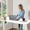 White, variant on CONCETTA Electric Adjustable Height Standing Desk for a Comfortable Work Setup - 55 x 24 inch Desk Workstation, Oak
