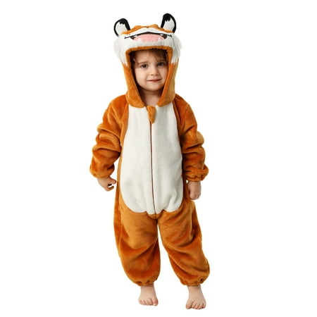 LRen Unisex Baby Dinosaur Hooded Animal Rompers One Piece Snowsuit 80(6-12 Months) X6-Gold