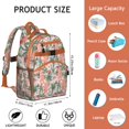 thumbnail image 6 of Rustic tropical flower and leaves laptop bag, waterproof and roomy, featuring wildflowers, blossoms, and Hummingbirds, ideal for school or travel., 6 of 6