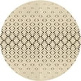 thumbnail image 1 of Ahgly Company Tapis Rond Lavable en Machine Intérieur Transitionnel Beige, 3 Pieds Rond, 1 of 7