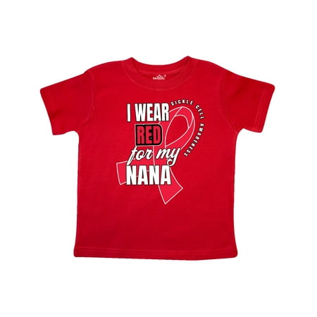 

Inktastic Sickle Cell Awareness I Wear Red For My Nana Gift Toddler Boy or Toddler Girl T-Shirt