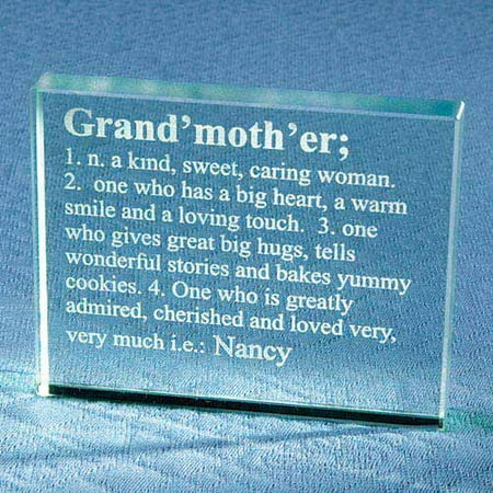 Personalized Grandmother Definition Glass Block