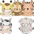 thumbnail image 3 of Jungle Animal Theme Paper Plate Animal Disposable Plates Cutlery Set for Wild Animal Theme Baby Baptism Lion, 3 of 7