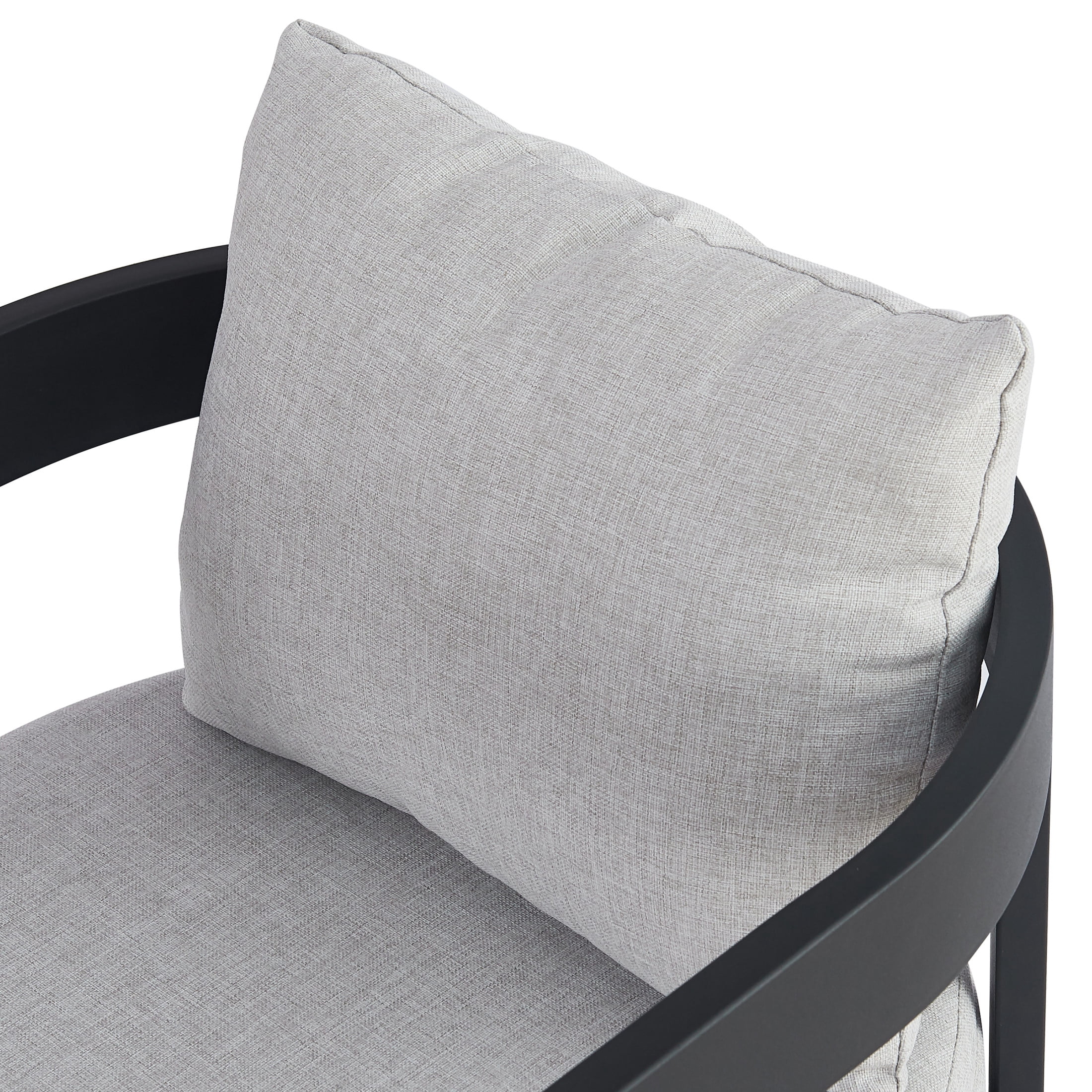 Christopher Knight Home 42"H Outdoor Patio Bar Stools Set of 4, Iron Frame with Light Gray Cushion